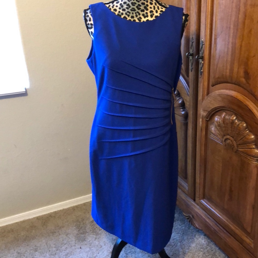 NWT Cobalt/ Royal Blue Ivanka Trump midi dress 12